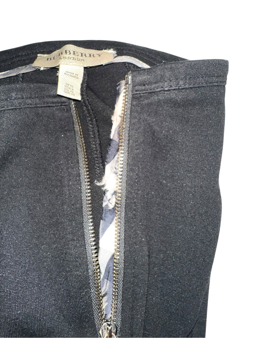 Burberry London Black Mid-Rise Side Zip Leggings Pants US 8 - Picture 8 of 8